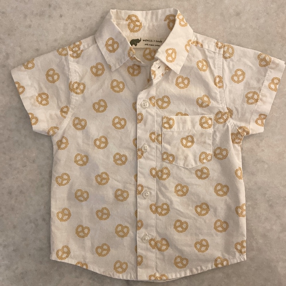 Monica and Andy Pretzel Collared Shirt 12-18m